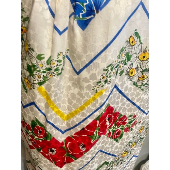 Vintage 80s Silk Skirt by Anne Crimmins for Uni Collection size S retro designer - Picture 2 of 10